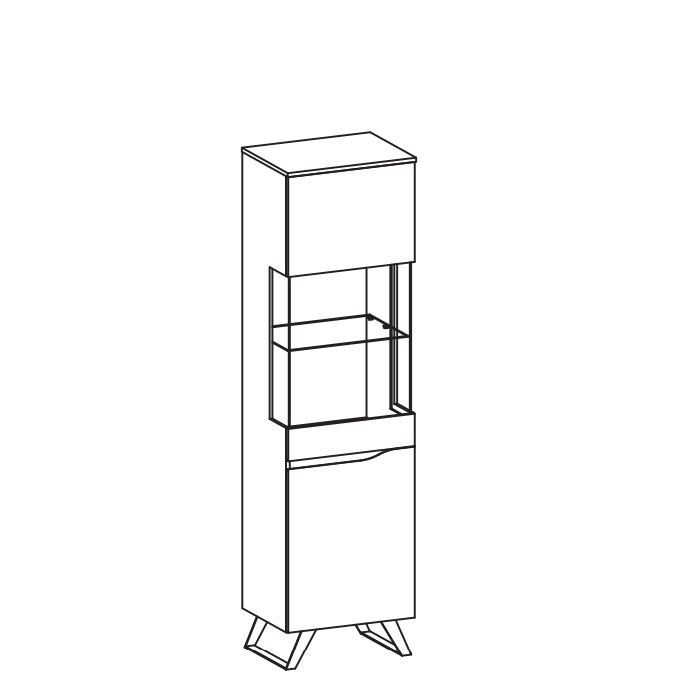 Meble Taranko - MA – W1/2 witryna L,P