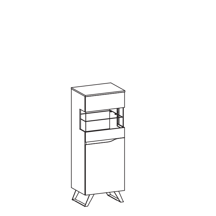 Meble Taranko - MA – W3/4 witryna L,P
