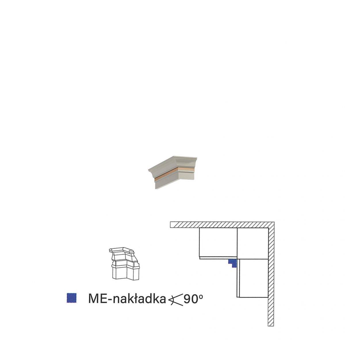 Meble Taranko - ME-korona bez boku kończącego P, L