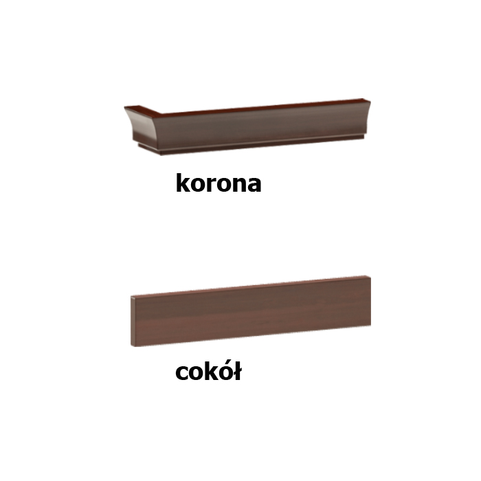 Meble Taranko - MO- cokół korona do regału bez boku zewnętrznego L,P